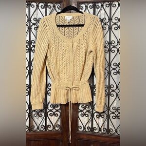 LOFT Tan Knit Cardigan